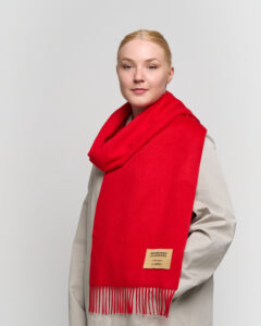 cashmere scarf neatly presented in a stylish gift box.